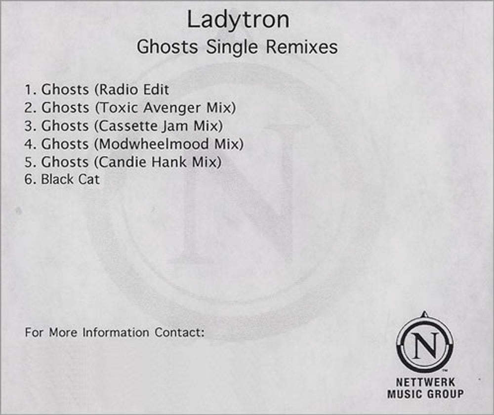 Ladytron Ghosts Single Remixes US Promo CD-R acetate CD-R ACETATE