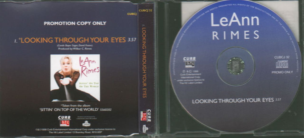 Leann Rimes Looking Through Your Eyes UK Promo CD single (CD5 / 5") LRIC5LO121715