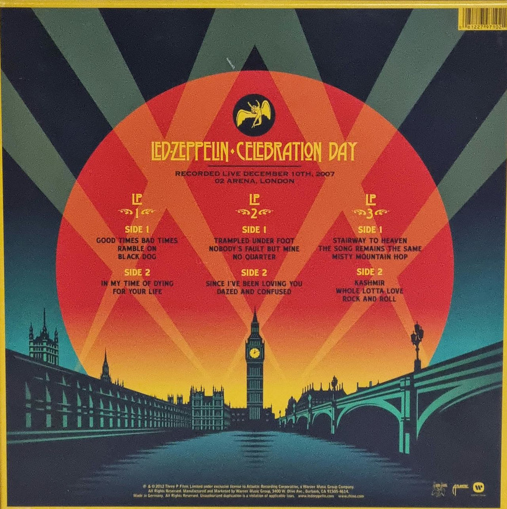 Led Zeppelin Celebration Day - VG UK Vinyl Box Set 081227971021