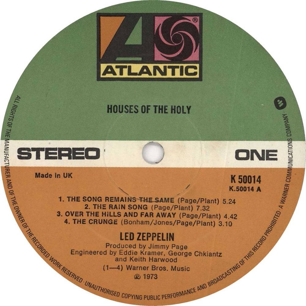 Led Zeppelin Houses Of The Holy - 3rd - Glossy UK vinyl LP album (LP record) ZEPLPHO566626