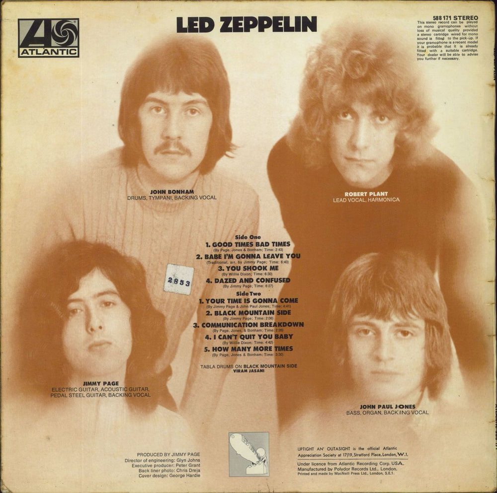 Led Zeppelin Led Zeppelin - 1st [B] - G UK vinyl LP album (LP record)