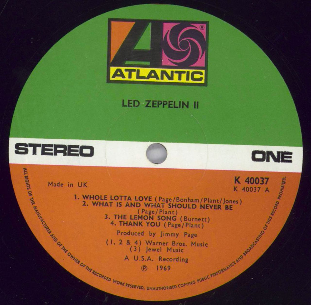 Led Zeppelin Led Zeppelin II - 5th UK vinyl LP album (LP record) ZEPLPLE829246