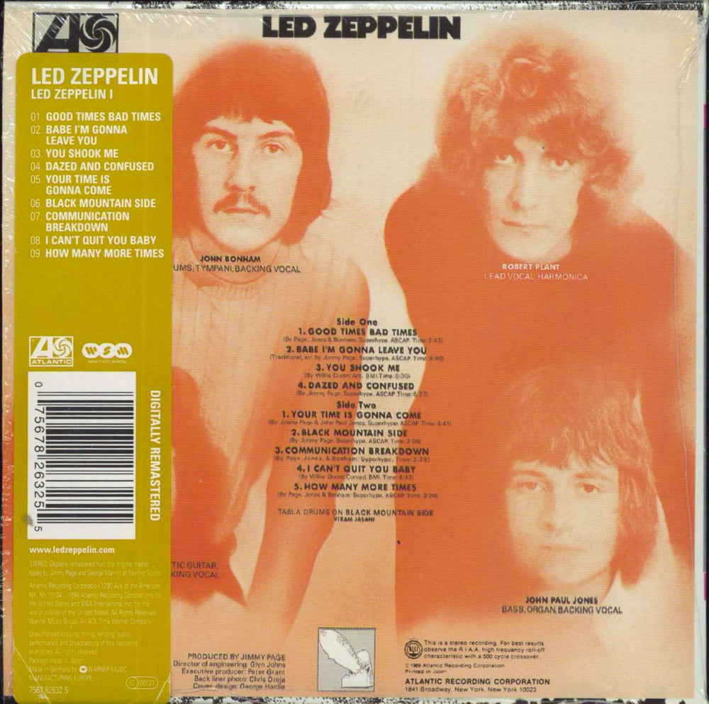 Led Zeppelin Led Zeppelin: Remastered + Shrink UK CD album (CDLP) 075678263255