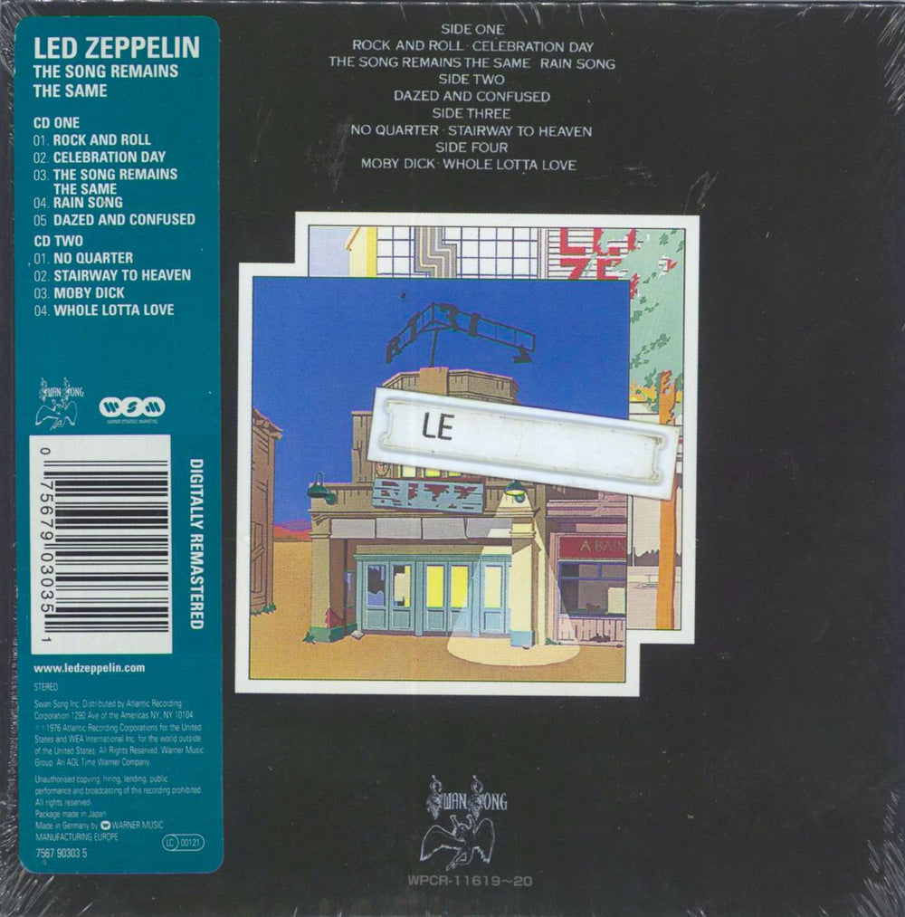 Led Zeppelin The Song Remains The Same: Remastered - Shrink UK 2 CD album set (Double CD) 075679030351