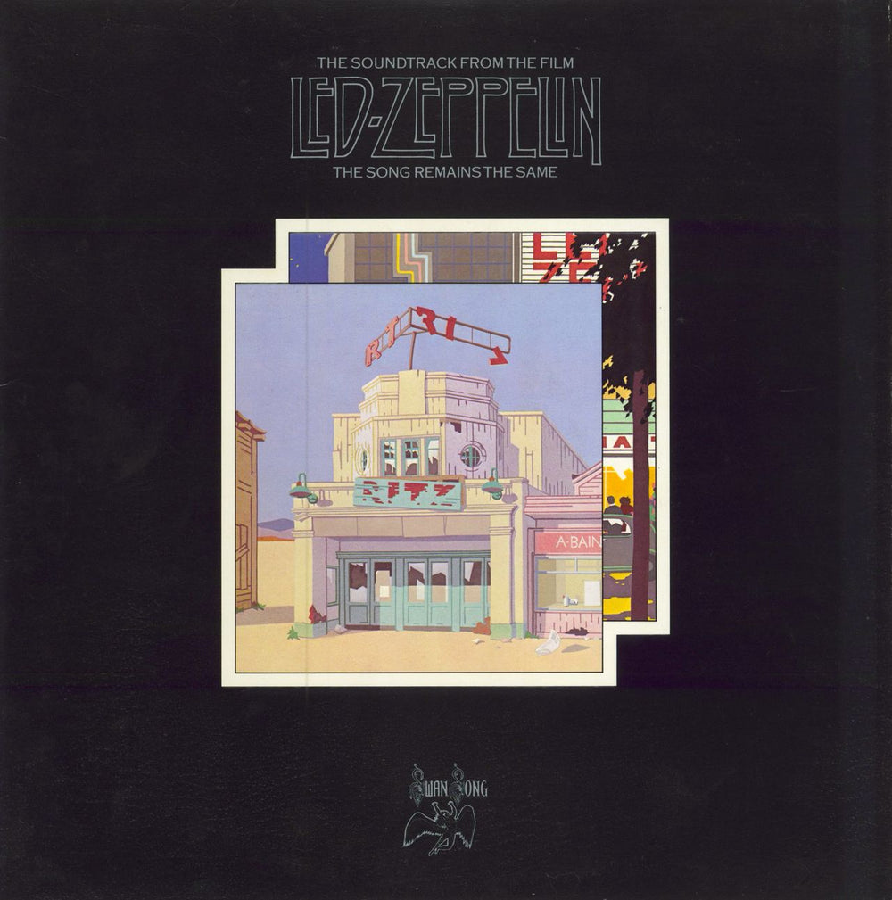 Led Zeppelin The Song Remains The Same - Transitional UK 2-LP vinyl record set (Double LP Album) SSK89402