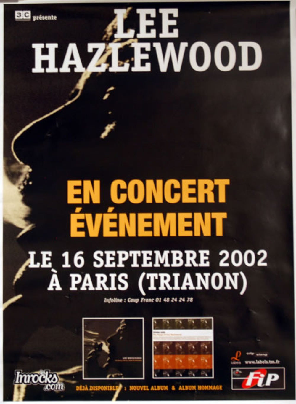 Lee Hazlewood En Concert Envenement French Promo poster 23 X 30