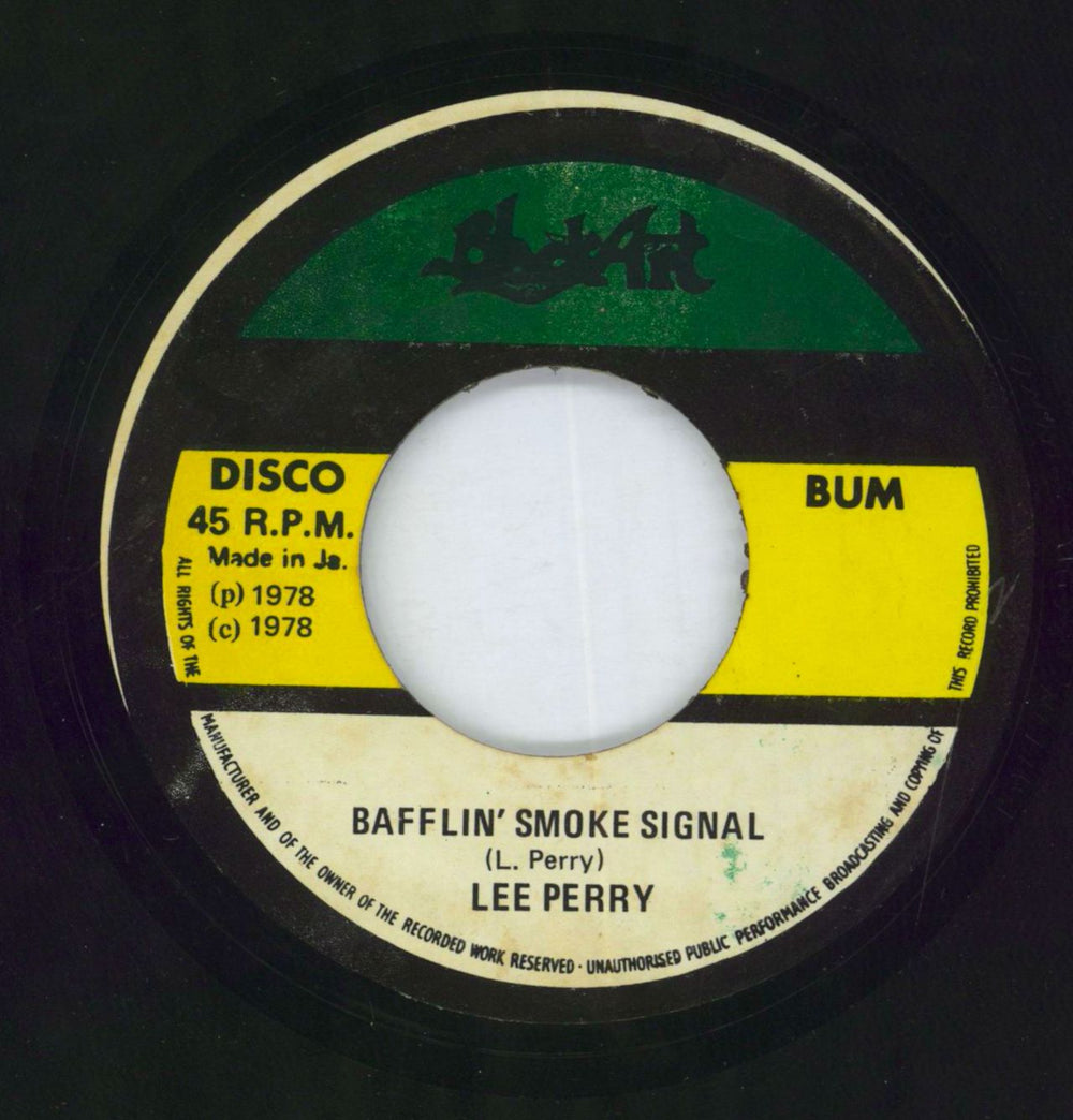 Lee Perry Bafflin' Smoke Signal Jamaican 7" vinyl single (7 inch record / 45)