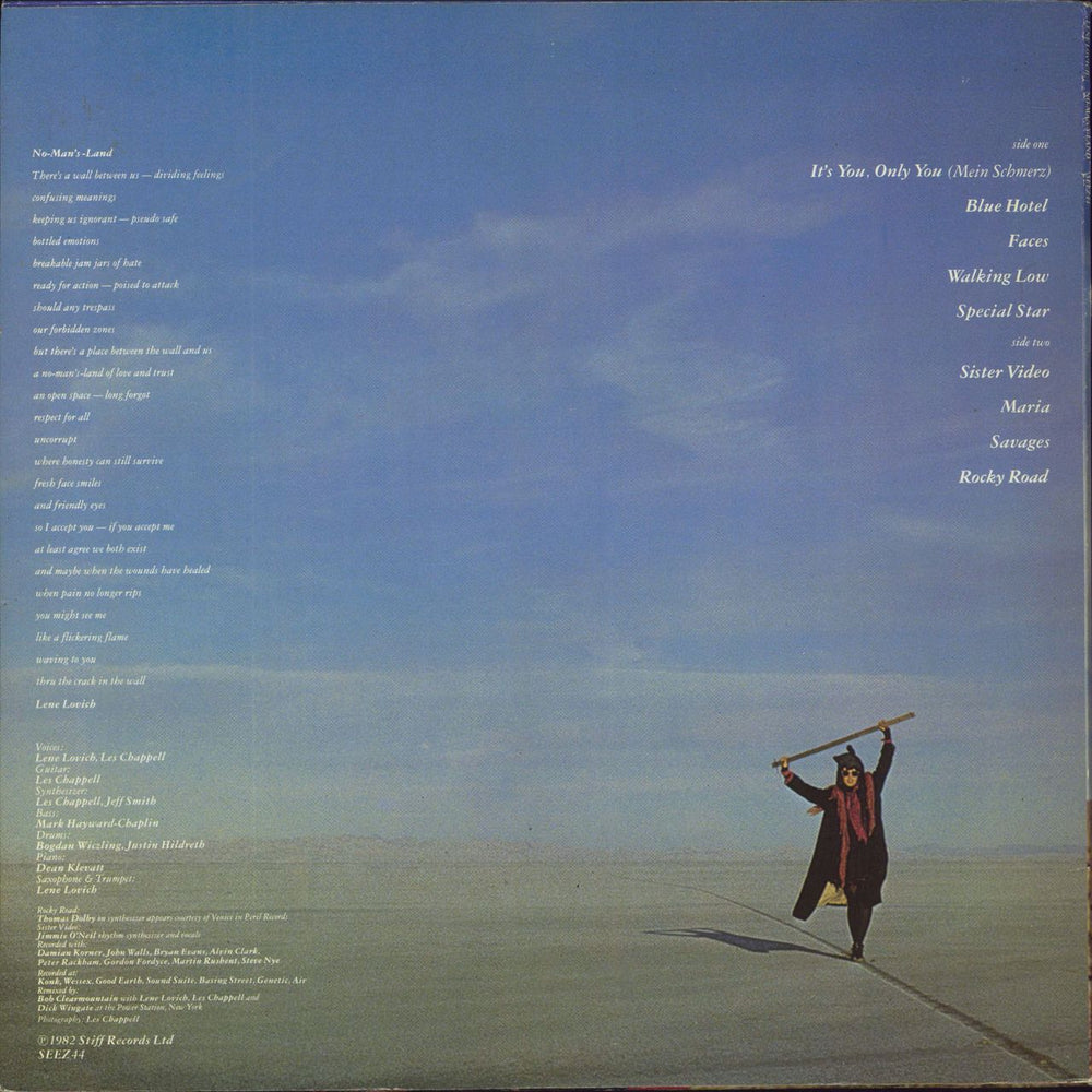 Lene Lovich No Man's Land - Clear Vinyl UK vinyl LP album (LP record)