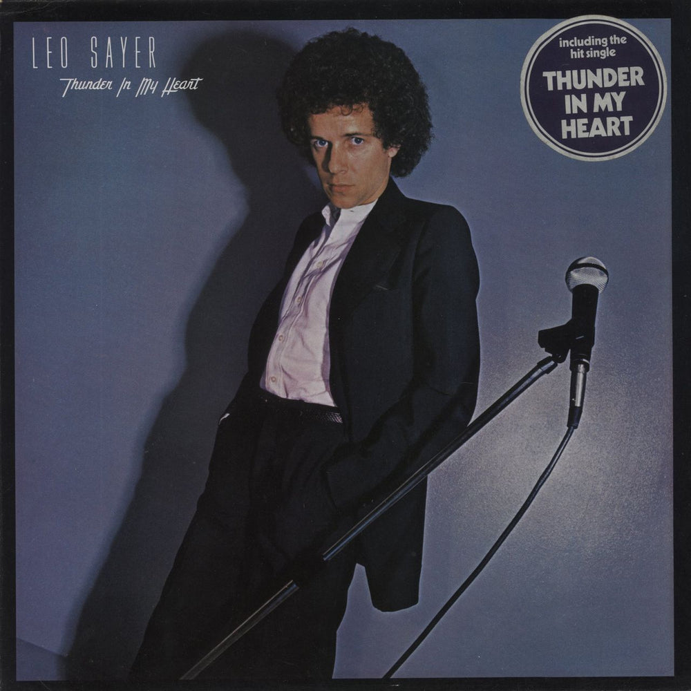Leo Sayer Thunder In My Heart - hype sticker UK vinyl LP album (LP record) CDL1154