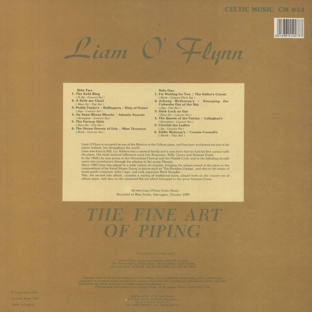 Liam O'Flynn The Fine Art Of Piping UK vinyl LP album (LP record)