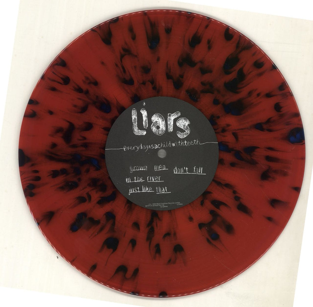 Liars To Make Us More Fish-like - Red Splatter Vinyl UK 10" vinyl single (10 inch record) LRS10TO701709