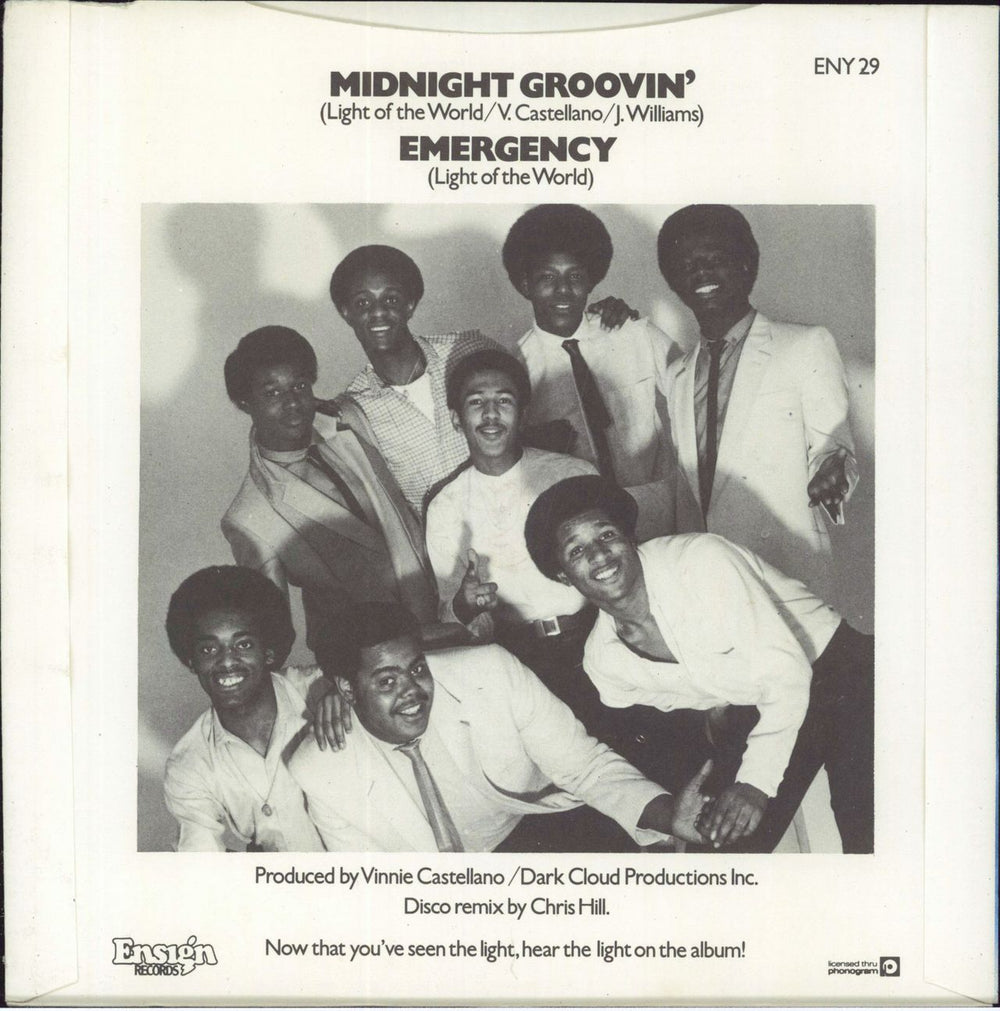 Light Of The World Midnight Groovin' UK 7" vinyl single (7 inch record / 45)