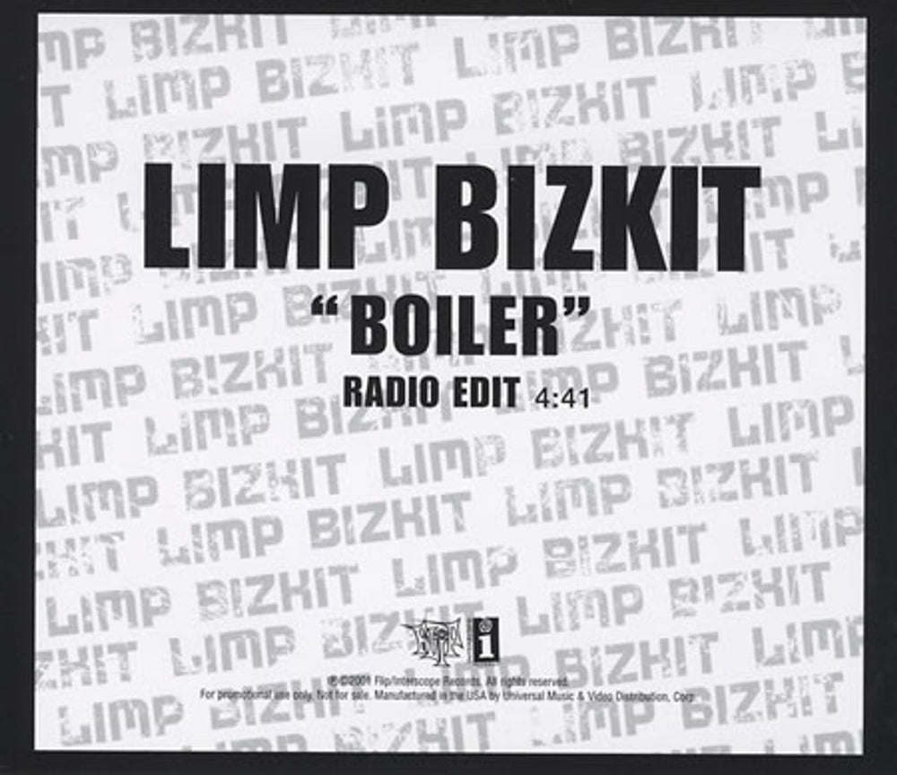 Limp Bizkit Boiler US Promo CD single (CD5 / 5") BZKC5BO191330