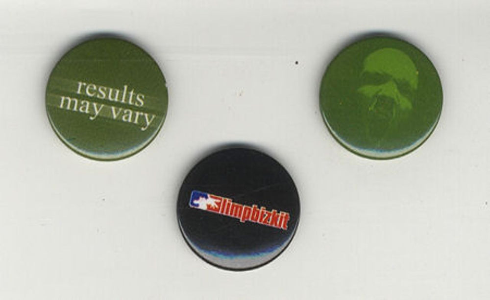 Limp Bizkit Results May Vary UK Promo badge SET OF BADGES