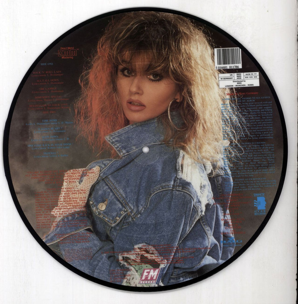 Lisa Dominique Rock & Roll Lady UK picture disc LP (vinyl picture disc album) O1VPDRO675231