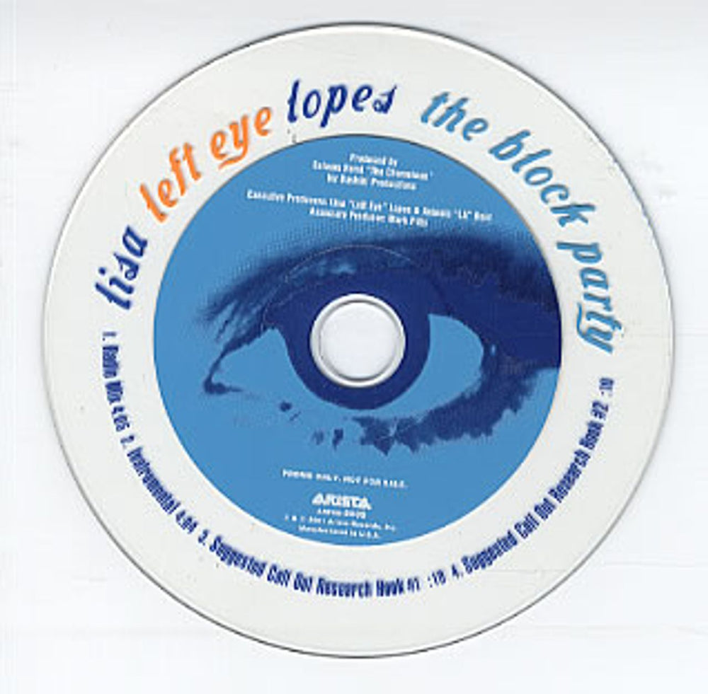 Lisa 'Left Eye' Lopes The Block Party US Promo CD single (CD5 / 5") ARPCD-5005