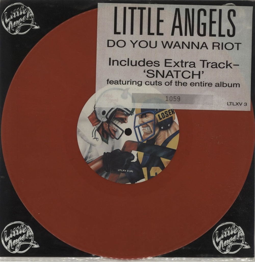 Little Angels Do You Wanna Riot - Red Vinyl UK 10" vinyl single (10 inch record) LTLXV3