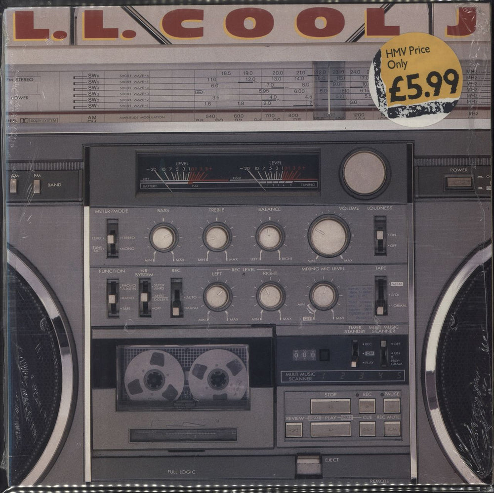 LL Cool J Radio - shrink UK vinyl LP album (LP record) DEF26745