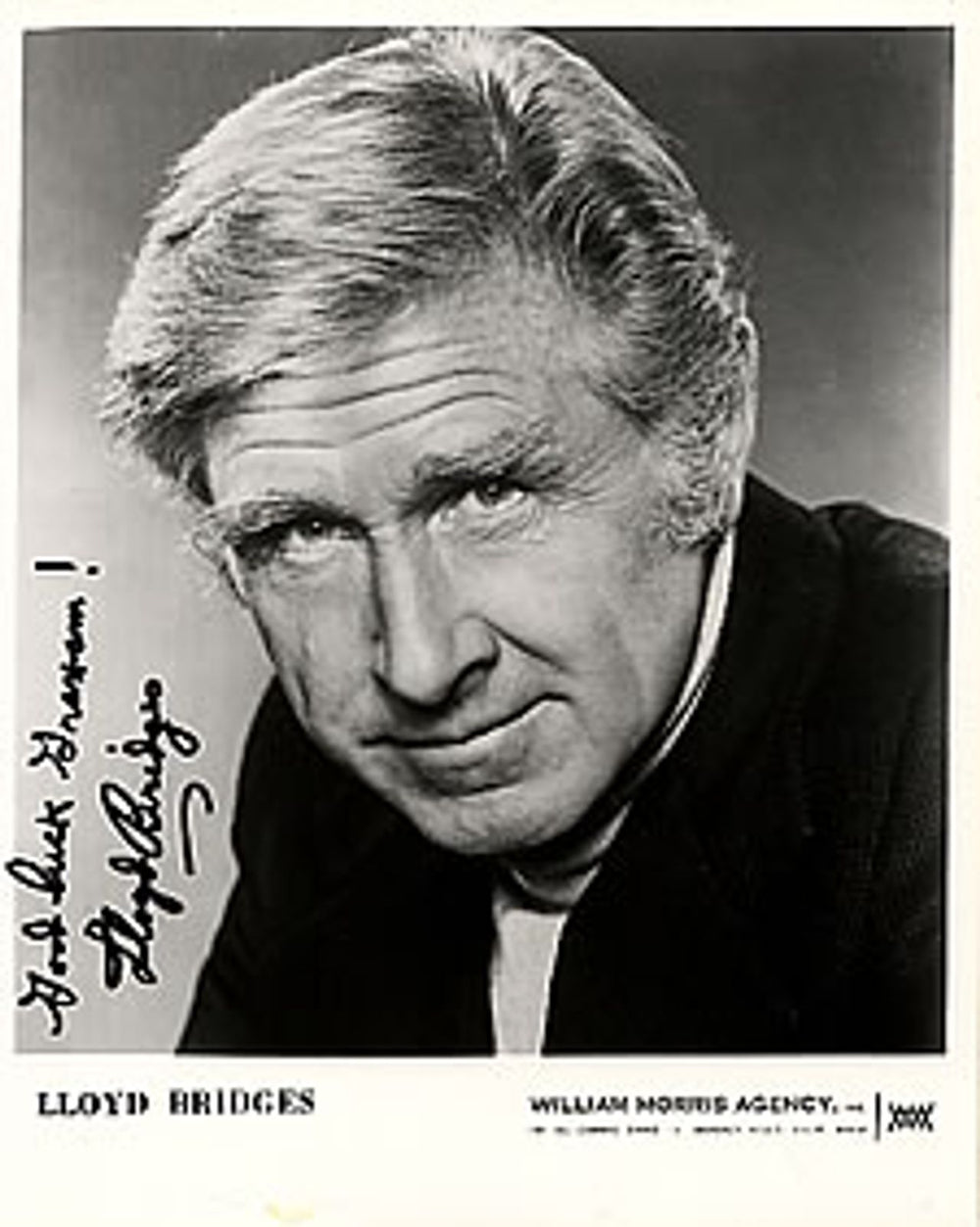 LLoyd Bridges Autographed Publicity Photograph US Promo photograph SIGNED PHOTO