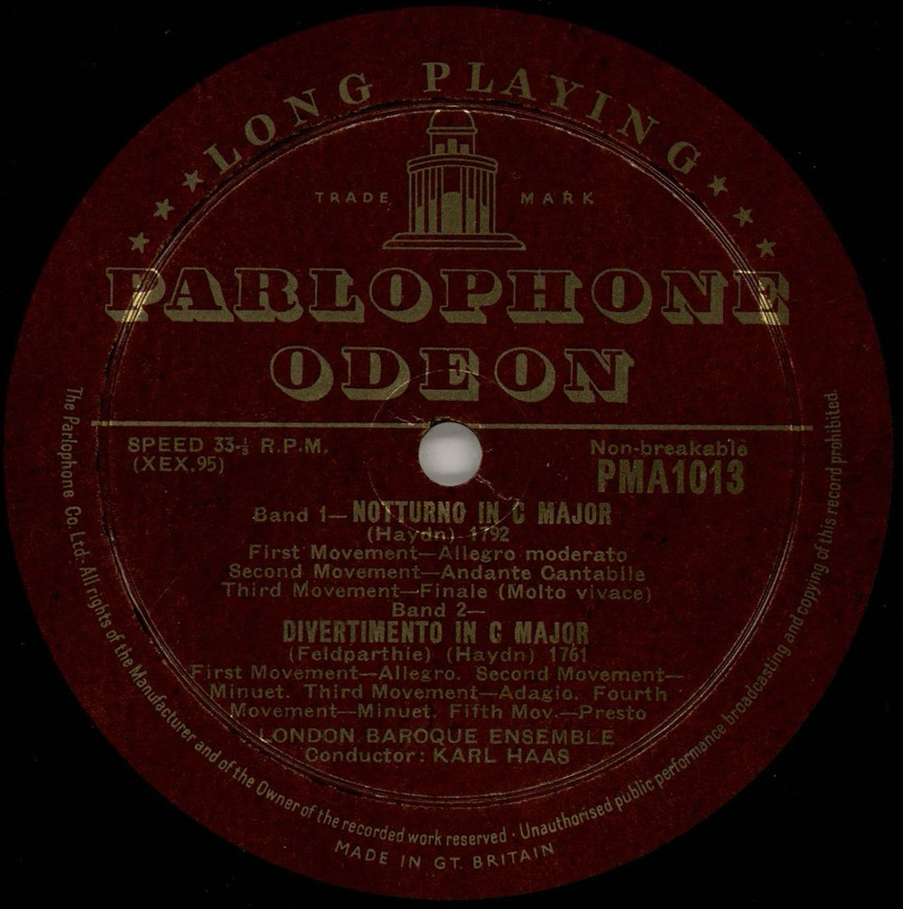 London Baroque Ensemble Haydn: Notturno In C , Divertimento In C (Feldparthie) / Mozart: Serenade In C Minor, K.388 UK vinyl LP album (LP record) 2-1LPHA764413