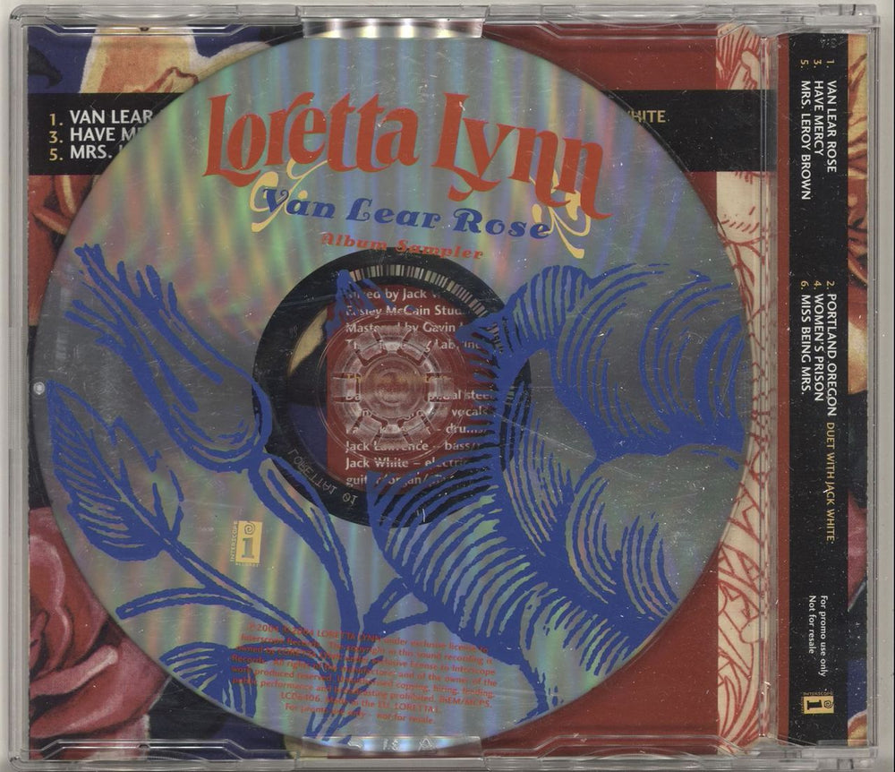 Loretta Lynn Selections From Van Lear Rose + PR UK Promo CD single (CD5 / 5") LAYC5SE697552