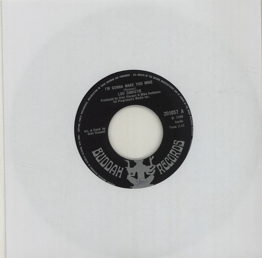 Lou Christie I'm Gonna Make You Mine - Wide UK 7" vinyl single (7 inch record / 45) 201057