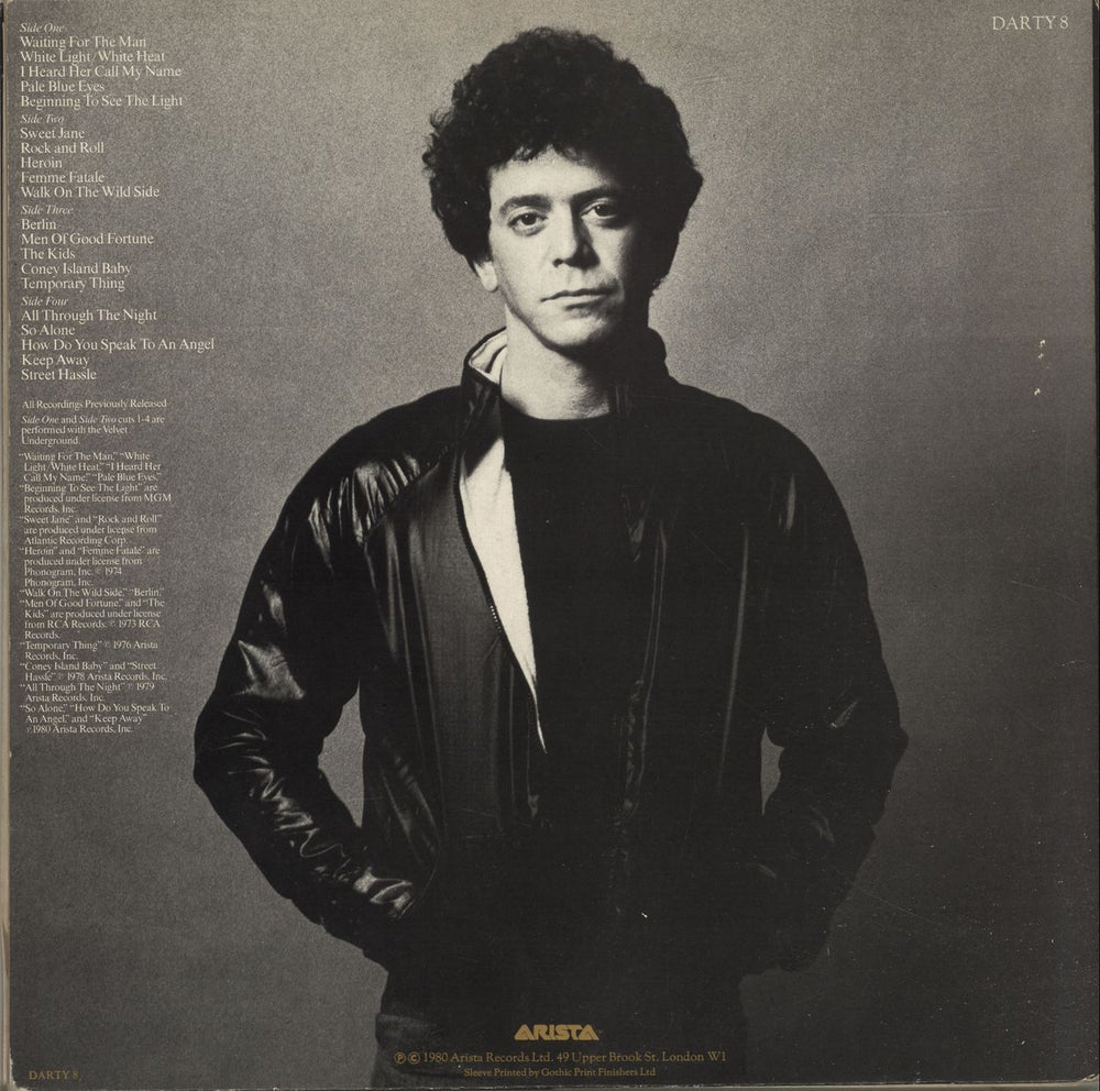 Lou Reed Rock And Roll Diary: 1967–1980 - EX UK 2-LP vinyl record set (Double LP Album)