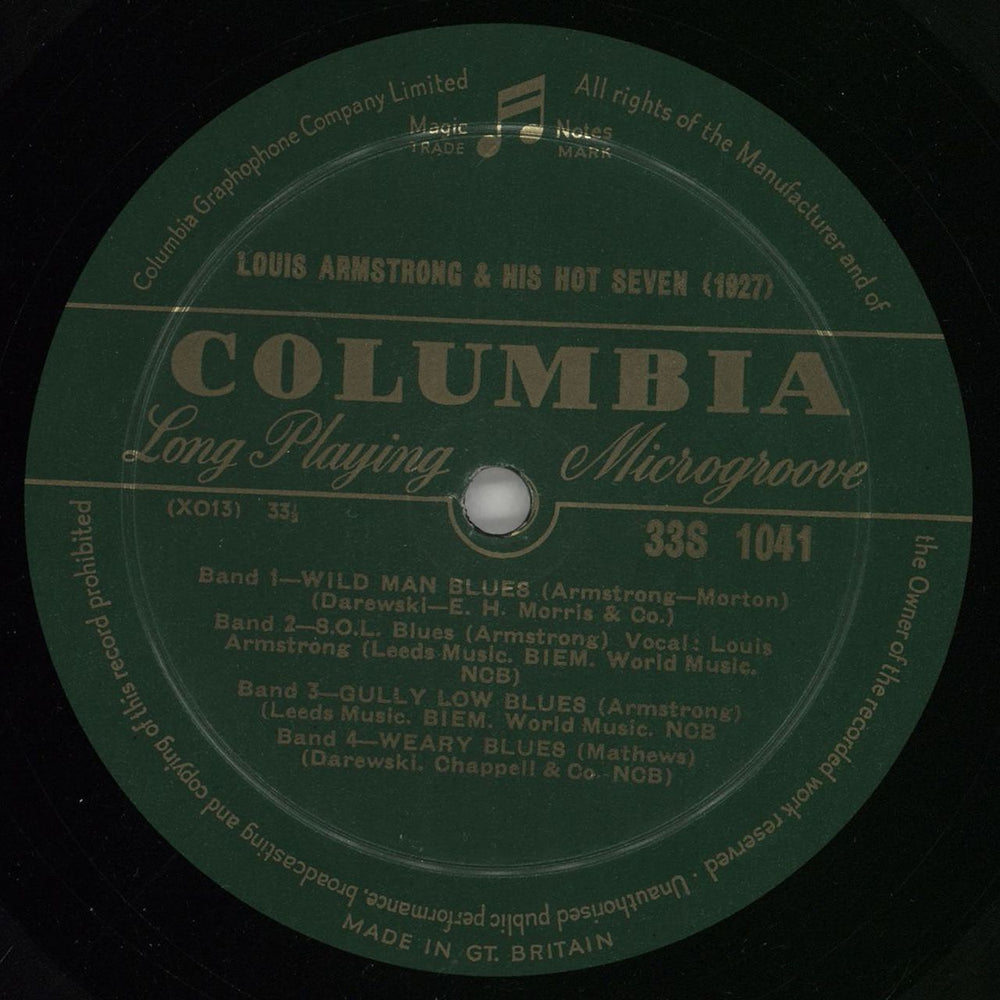 Louis Armstrong Louis Armstrong And His Hot Seven (1927) UK 10" vinyl single (10 inch record) LOA10LO760802