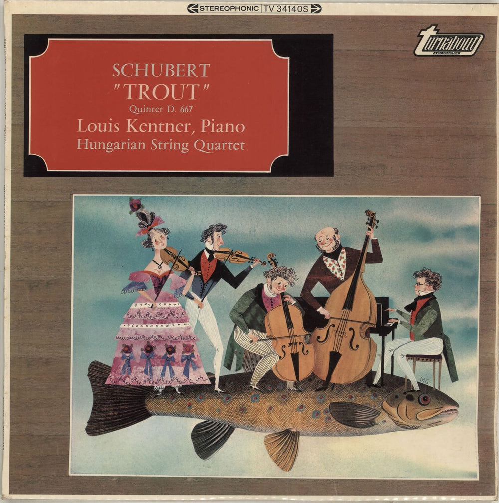 Louis Kentner Schubert: Trout Quintet D. 667 UK vinyl LP album (LP record) TV34140S