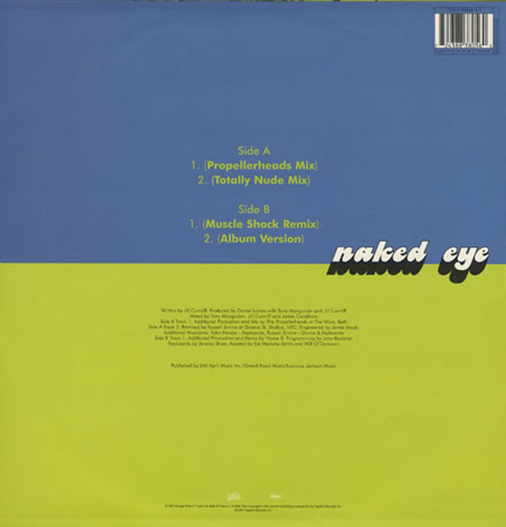 Luscious Jackson Naked Eye UK 12" vinyl single (12 inch record / Maxi-single) LJK12NA366291