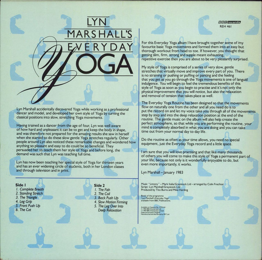 Lyn Marshall Lyn Marshall's Everyday Yoga UK vinyl LP album (LP record)