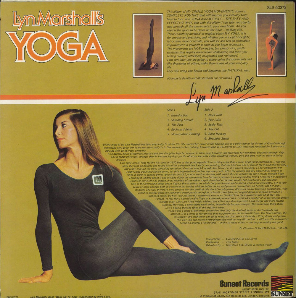 Lyn Marshall Lyn Marshall's Yoga UK 2-LP vinyl record set (Double LP Album)