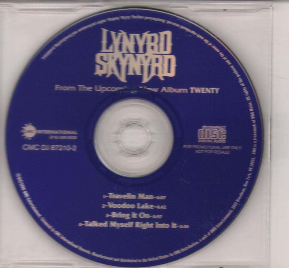 Lynyrd Skynyrd Album Sampler US Promo CD single (CD5 / 5") CMCDJ87210-2