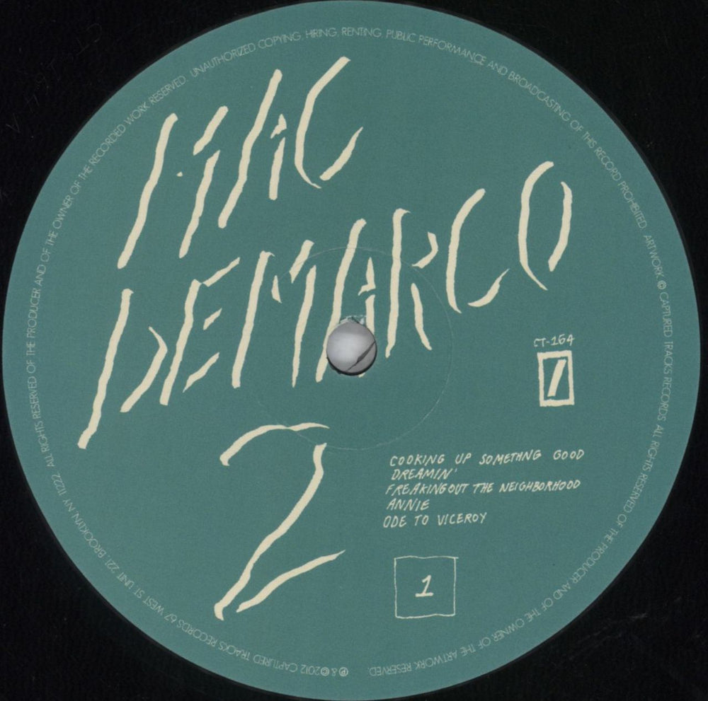 Mac DeMarco 2 [Two] + poster US vinyl LP album (LP record) Q0ELPTW820536