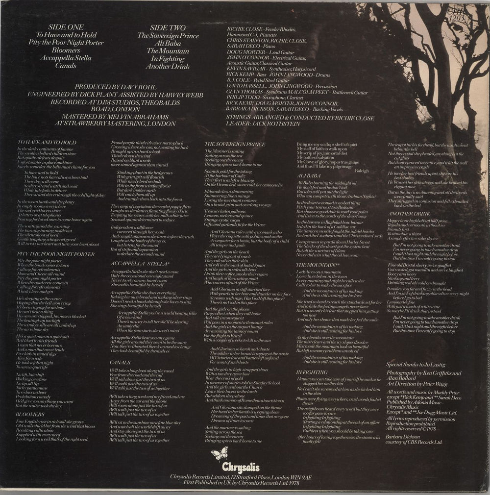 Maddy Prior Changing Winds UK vinyl LP album (LP record) YDDLPCH210652