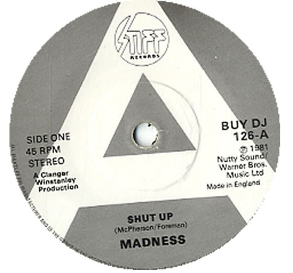 Madness Shut Up UK Promo 7" vinyl single (7 inch record / 45) MDN07SH590786