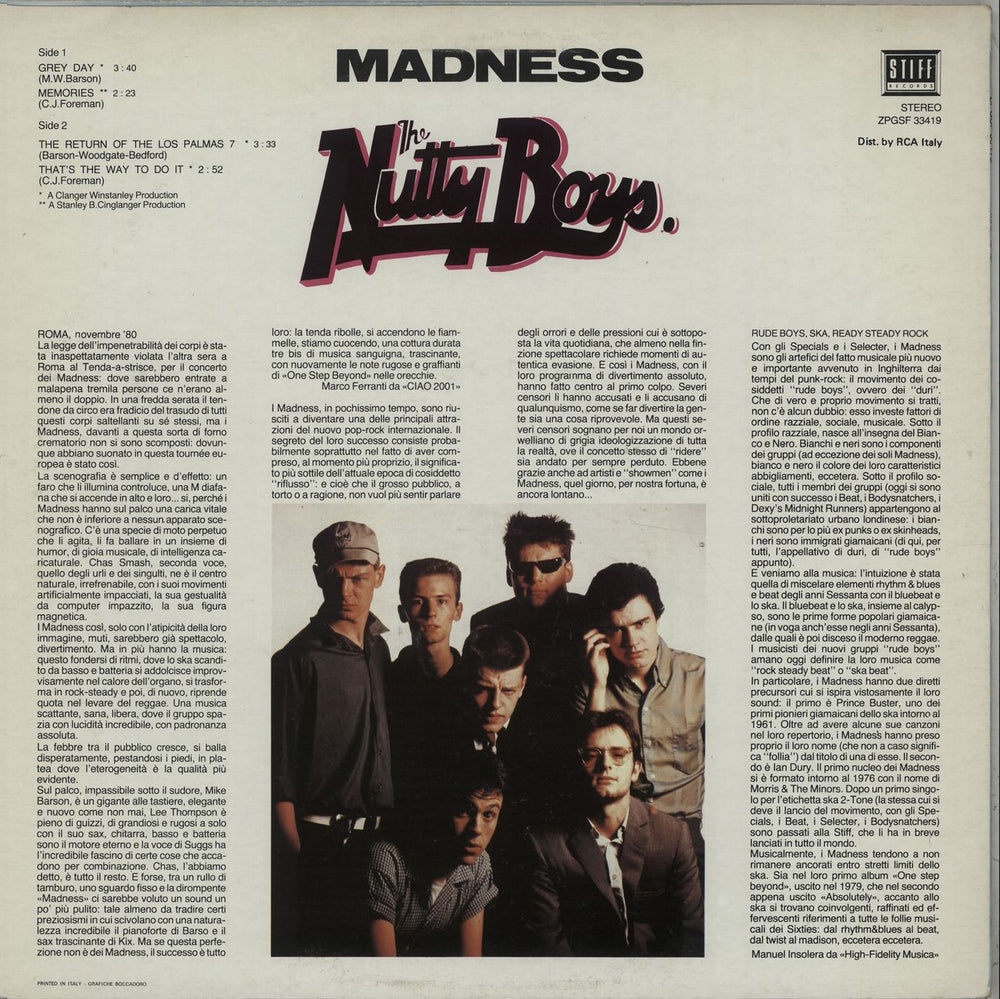 Madness The Nutty Boys Italian 12" vinyl single (12 inch record / Maxi-single)