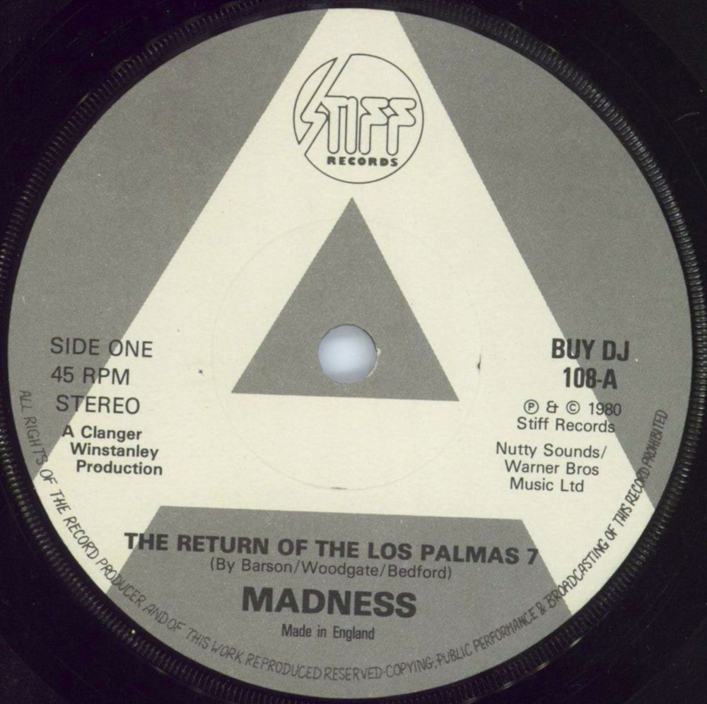Madness The Return Of The Los Palmas 7 - A-Label + P/S UK Promo 7" vinyl single (7 inch record / 45) MDN07TH808382