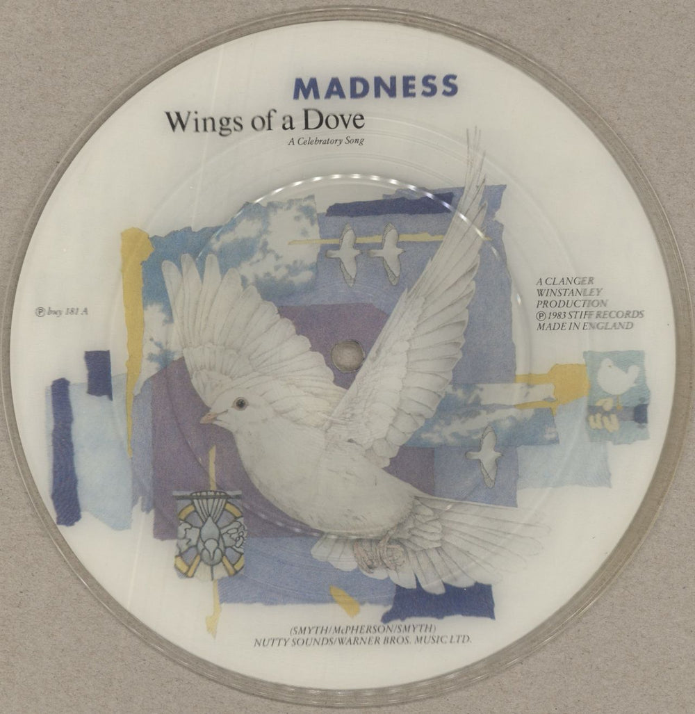 Madness Wings Of A Dove UK 7" vinyl picture disc (7 inch picture disc single) PBUY181