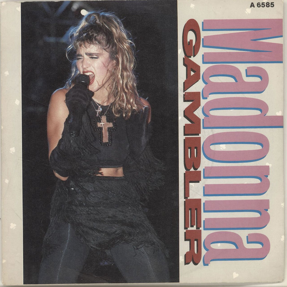 Madonna Gambler + P/S UK 7" vinyl single (7 inch record / 45) A6585