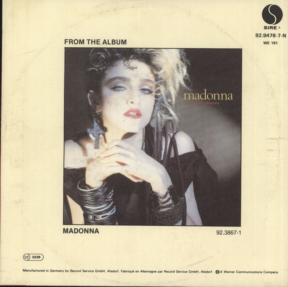 Madonna Holiday German 7" vinyl single (7 inch record / 45)