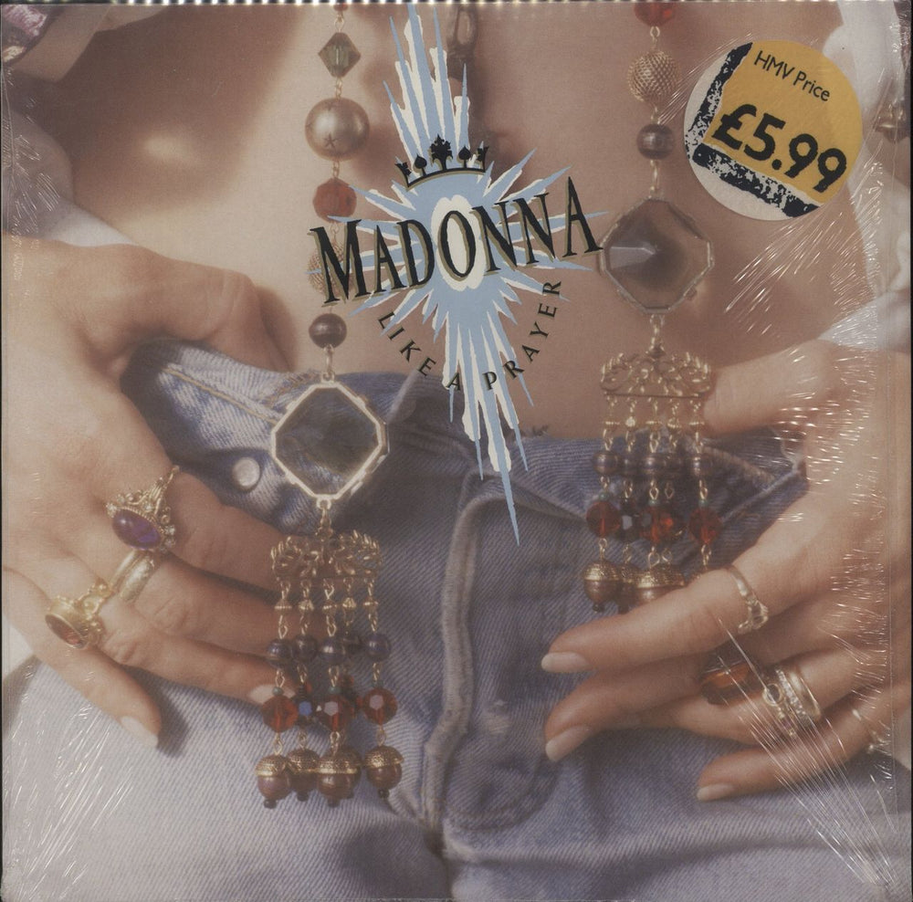 Madonna Like A Prayer - Scented Inner + AIDS Facts Insert UK vinyl LP album (LP record) WX239