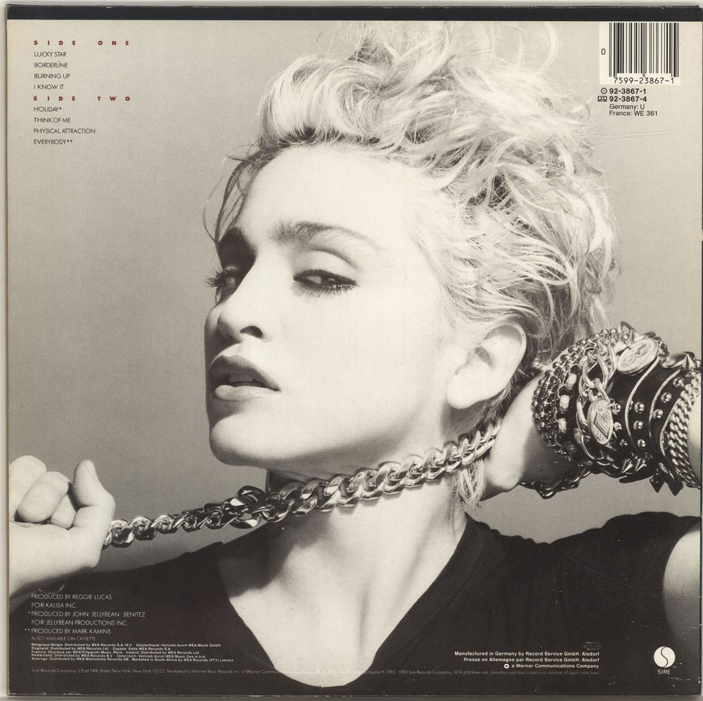 Madonna Madonna German vinyl LP album (LP record) 075992386715