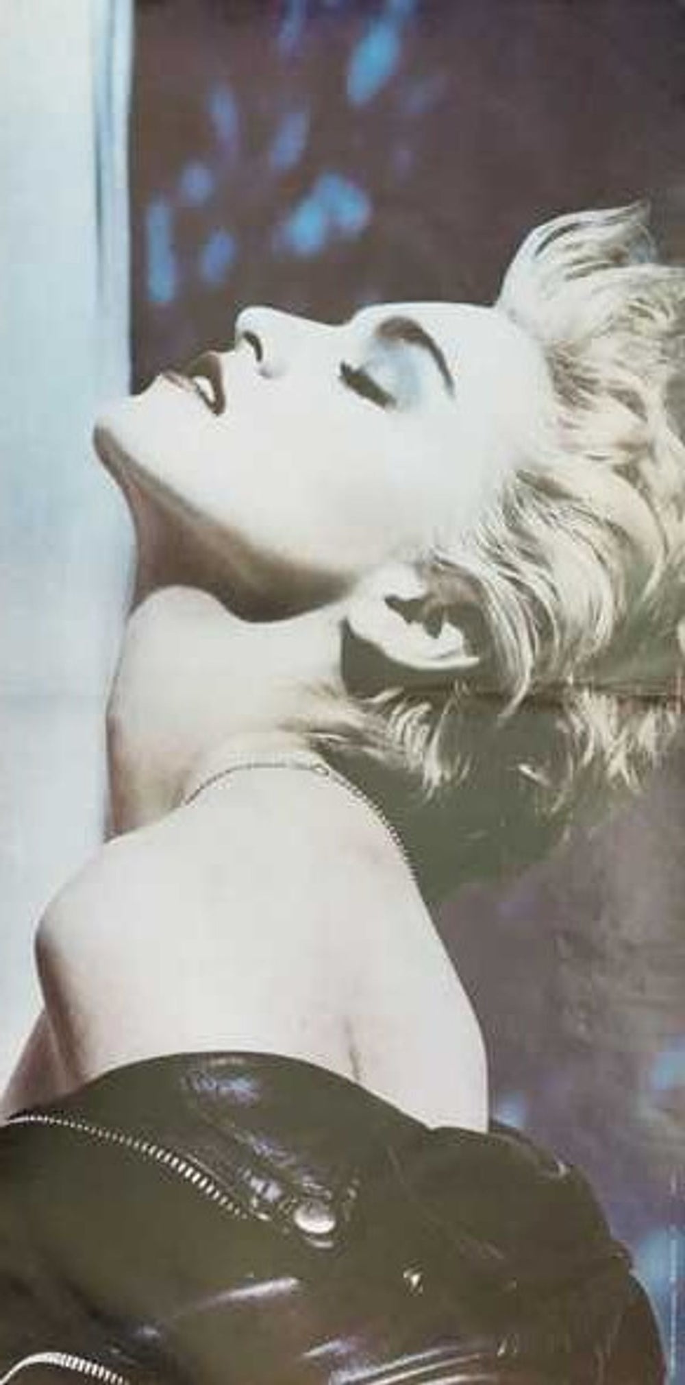 Madonna Papa Don't Preach - Blue Titles + Poster - EX UK 12" vinyl single (12 inch record / Maxi-single)