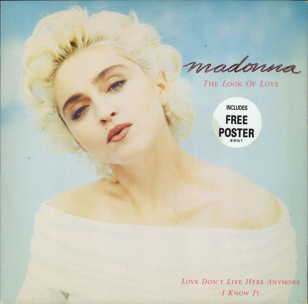 Madonna The Look Of Love + Poster - VG UK 12" vinyl single (12 inch record / Maxi-single) W8115T