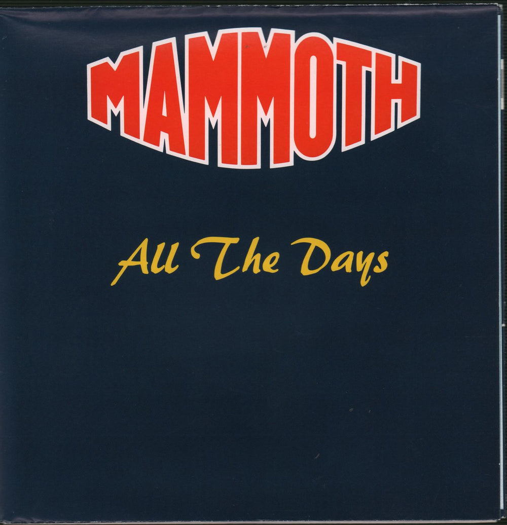 Mammoth All The Days - Poster Sleeve UK 7" vinyl single (7 inch record / 45) MOTH2