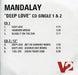 Mandalay Deep Love UK Promo CD-R acetate CD ACETATE