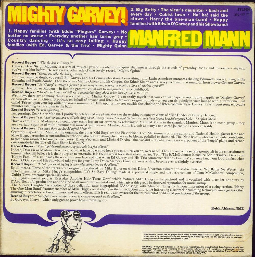 Manfred Mann Mighty Garvey! - 1st UK vinyl LP album (LP record)