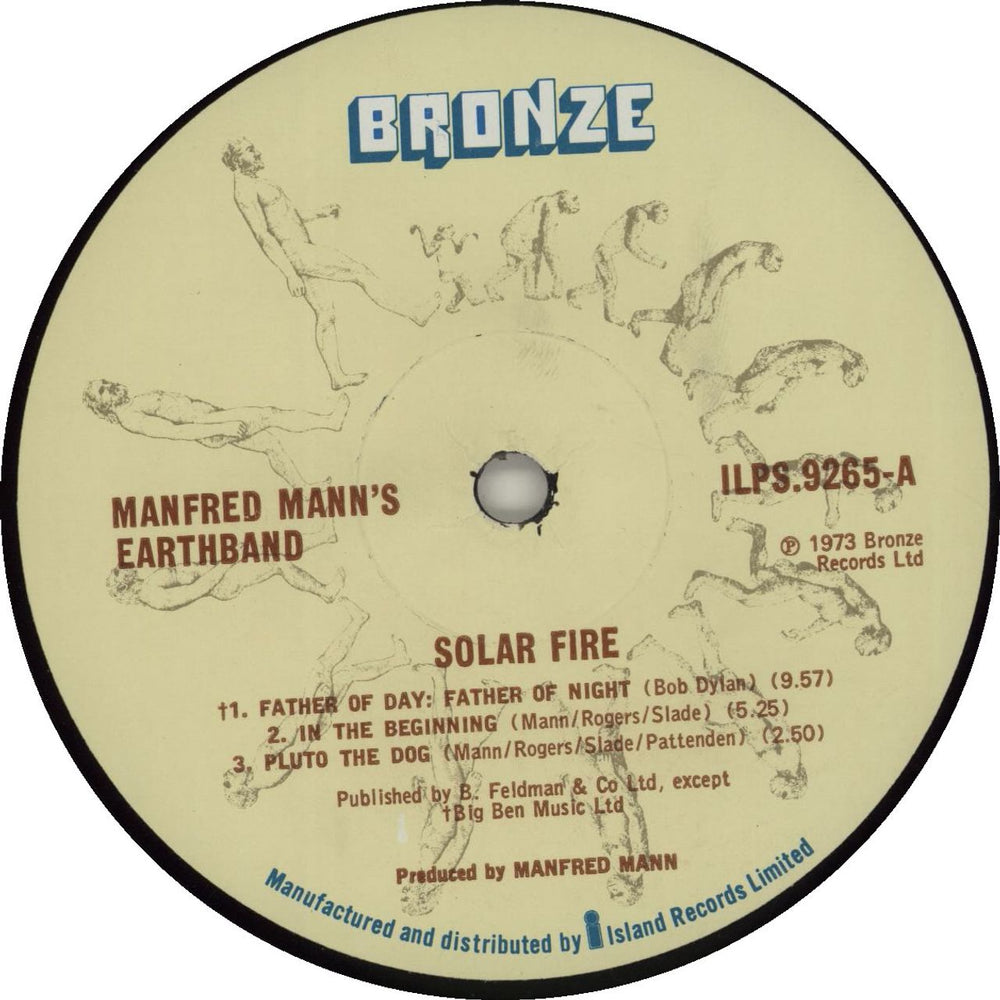 Manfred Mann's Earth Band Solar Fire - 1st + Inner - VG UK vinyl LP album (LP record) 5EVLPSO683899