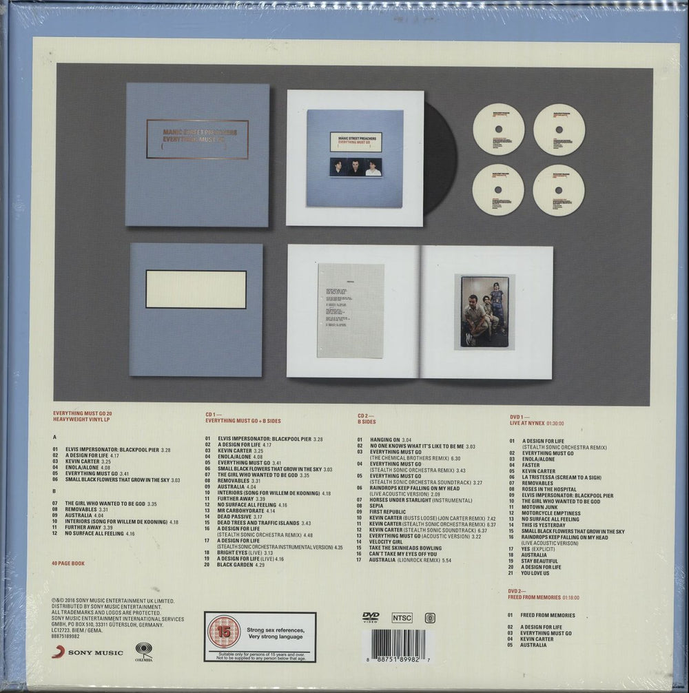 Manic Street Preachers Everything Must Go - 20th Anniversary Edition - Sealed UK box set MASBXEV653734